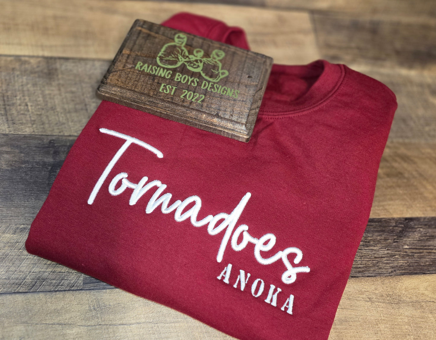 Anoka Tornadoes 3D puff crewneck