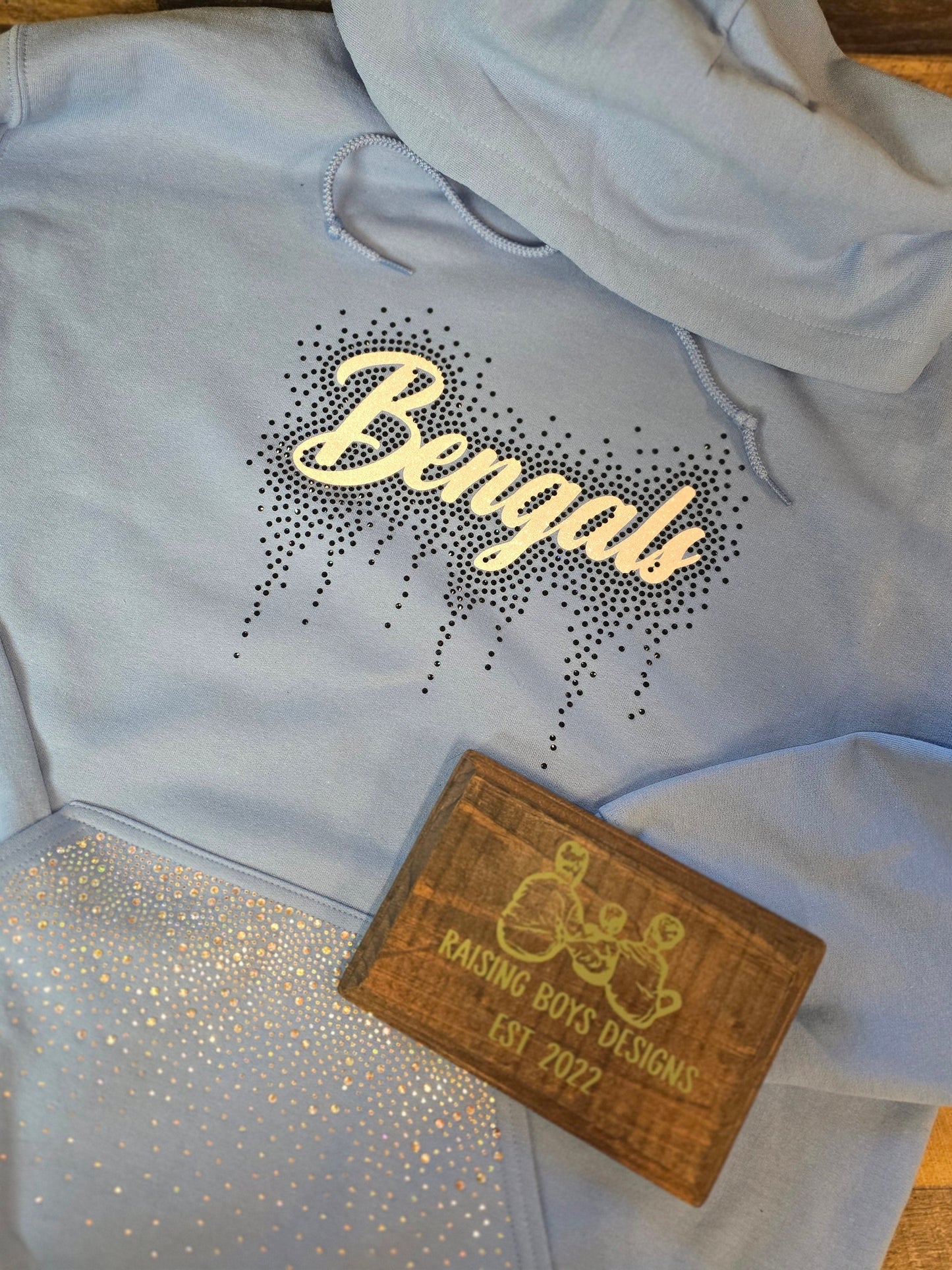 Bengals Luxe Rhinestone Hoodie