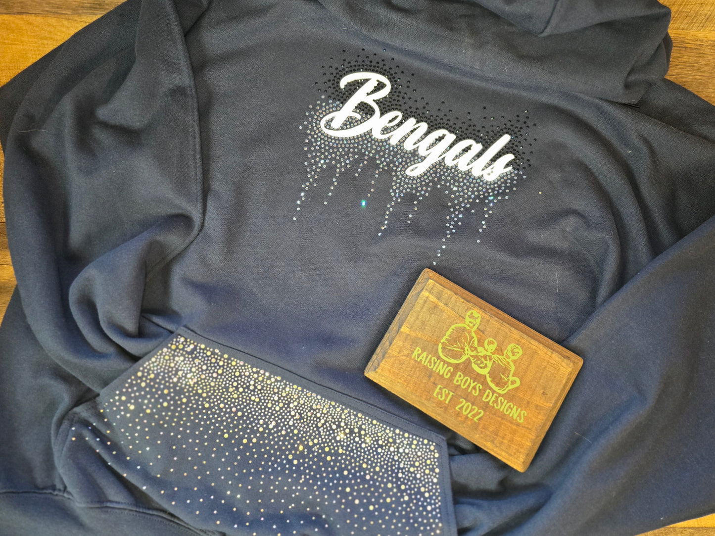 Bengals Luxe Rhinestone Hoodie