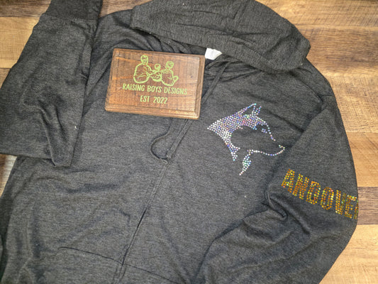 Lightweight hooded zip up