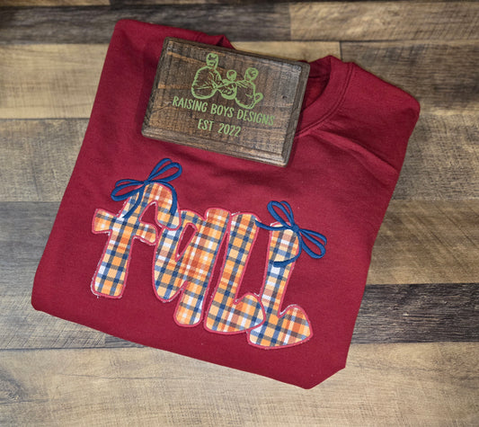 Crewneck fall applique sweatshirt