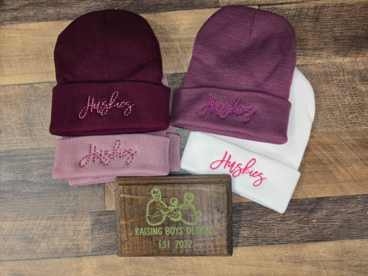 Knit Huskies Hat