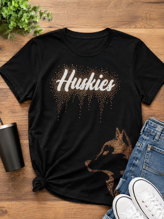 Huskies Luxe Rhinestone tee