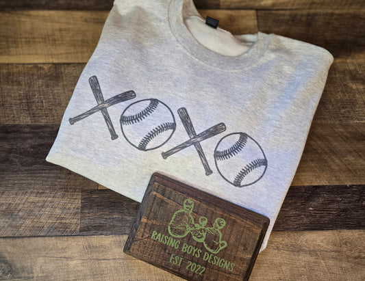 XOXO Baseball Crewneck
